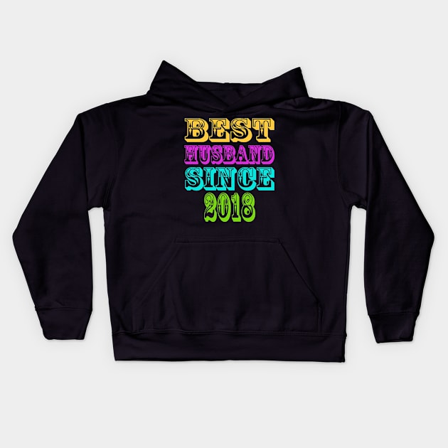 best husband since 2018 Kids Hoodie by HTTC